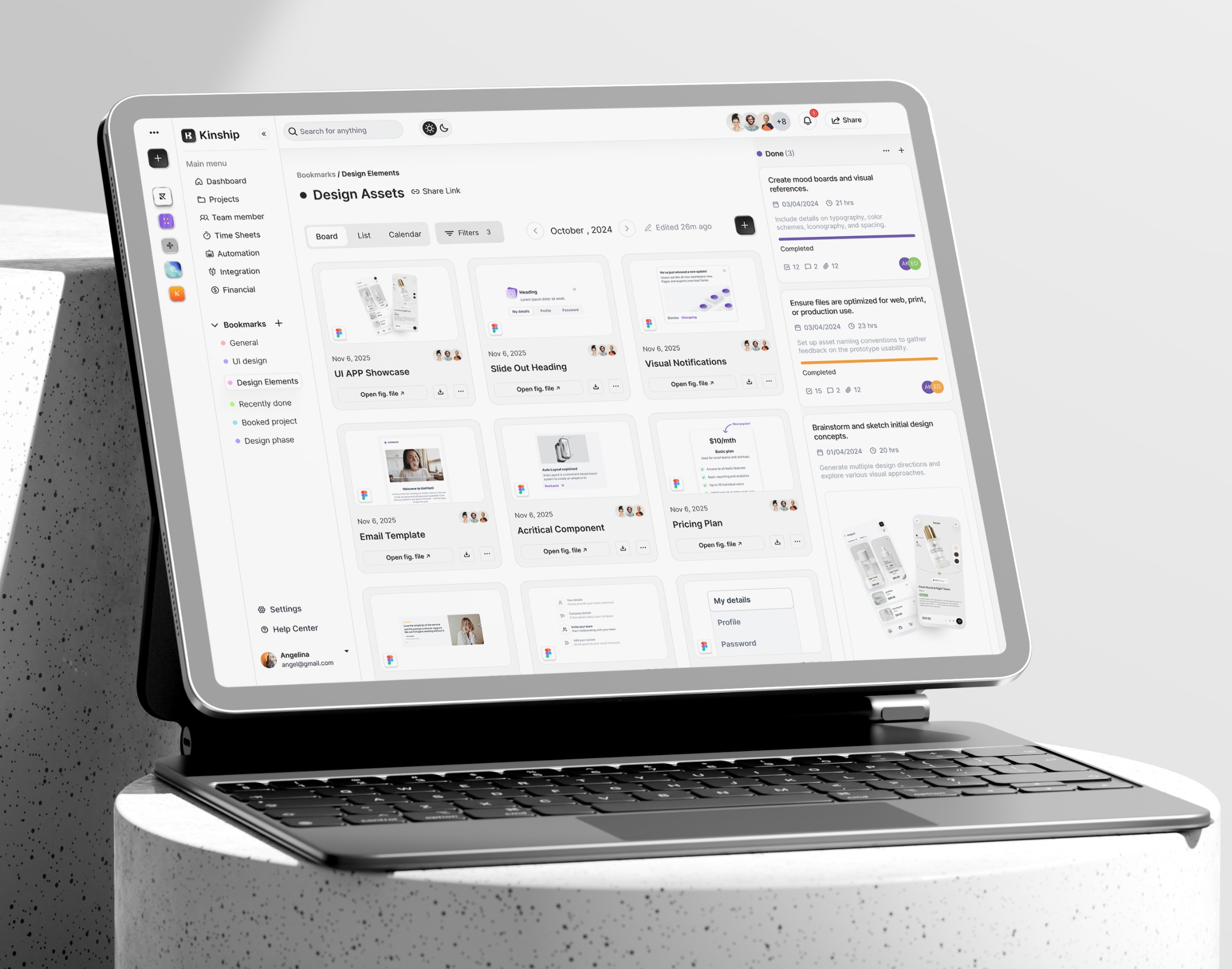 Kinship – Calm Project Management Saas Dashboard Image 0