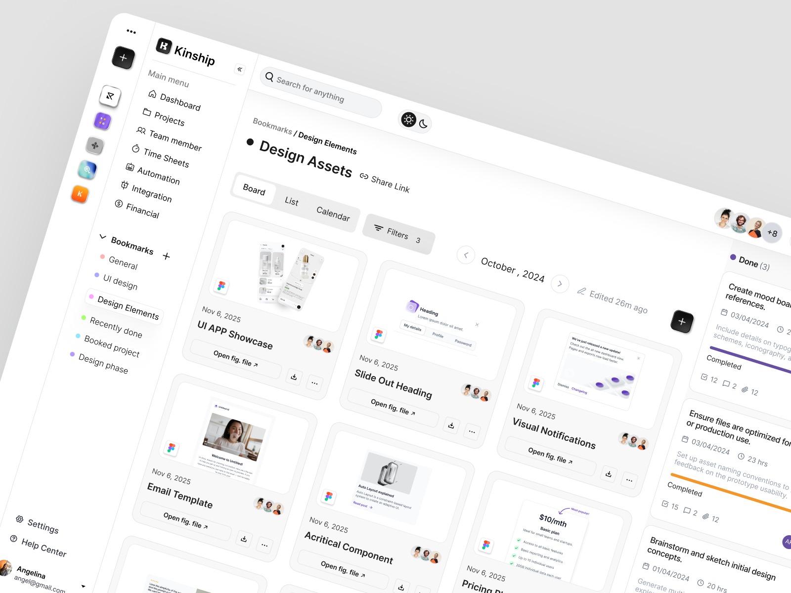 Kinship – Calm Project Management Saas Dashboard Image 1