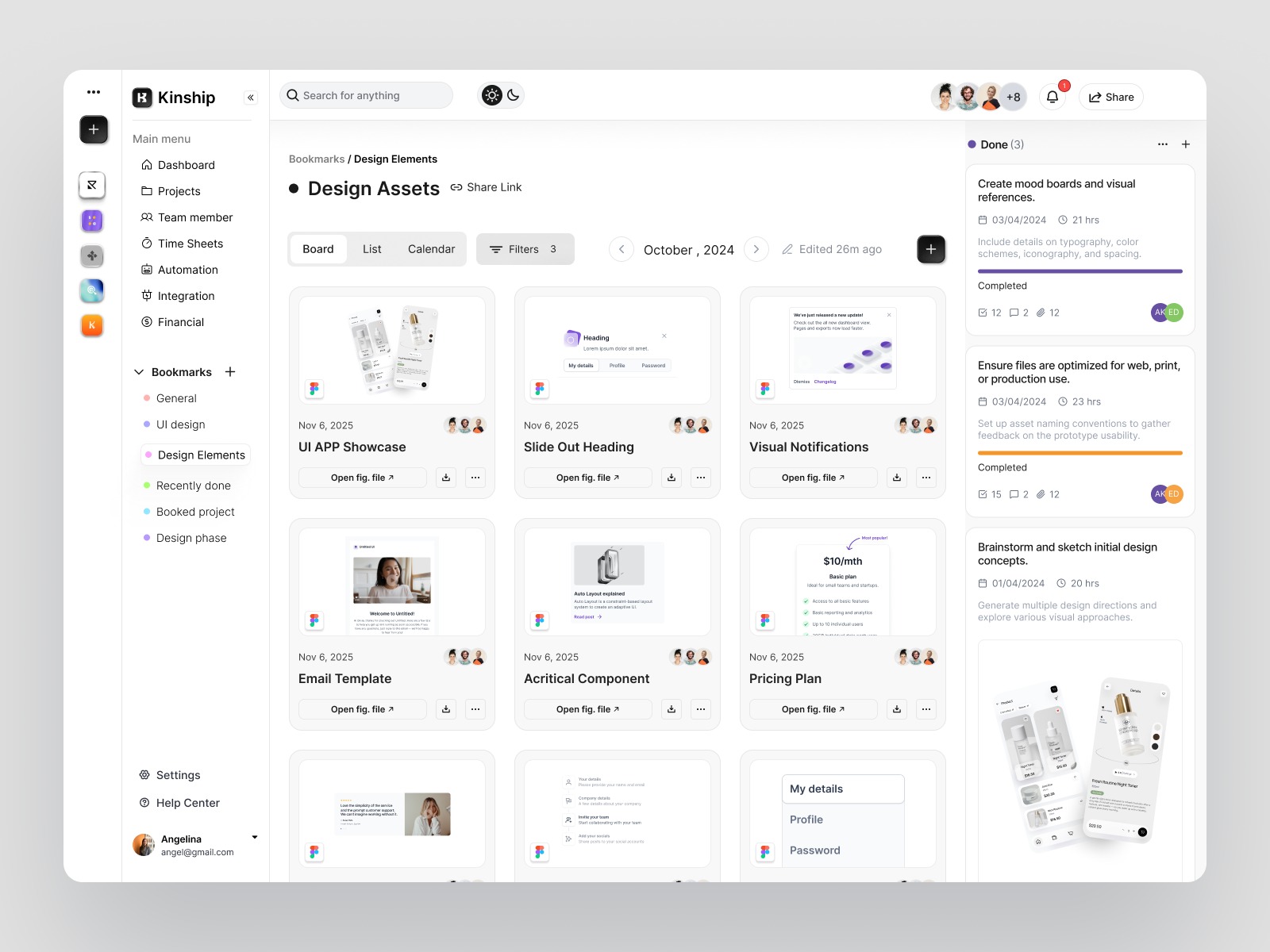Kinship – Calm Project Management Saas Dashboard Image 2