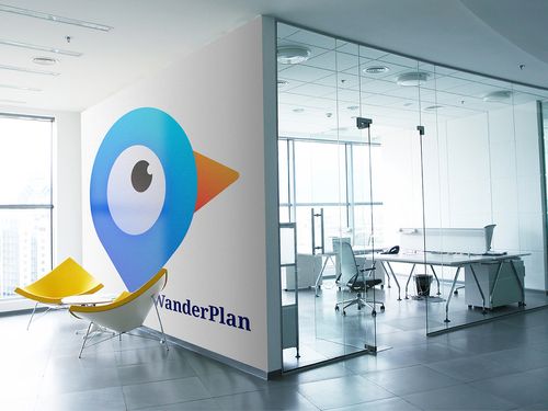 wanderplan - logo design for a travel and tour agency