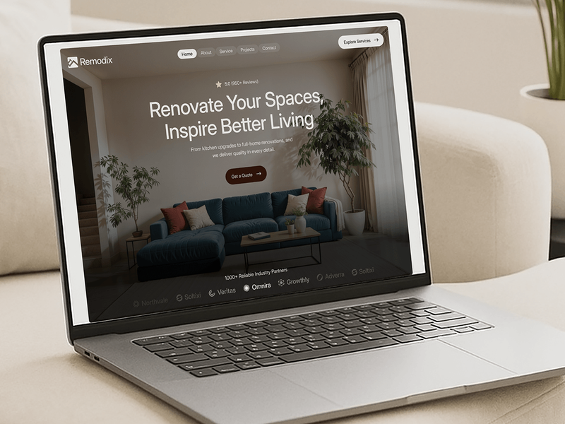 Remodix: Home Renovation Website UI/UX Case Study
