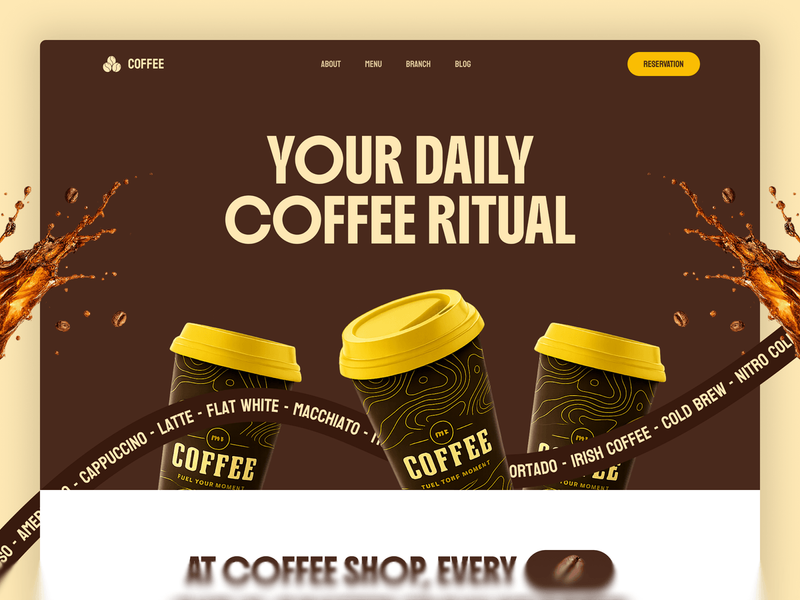 Coffee & Cafe Shop - Ecommerce design asset by framer