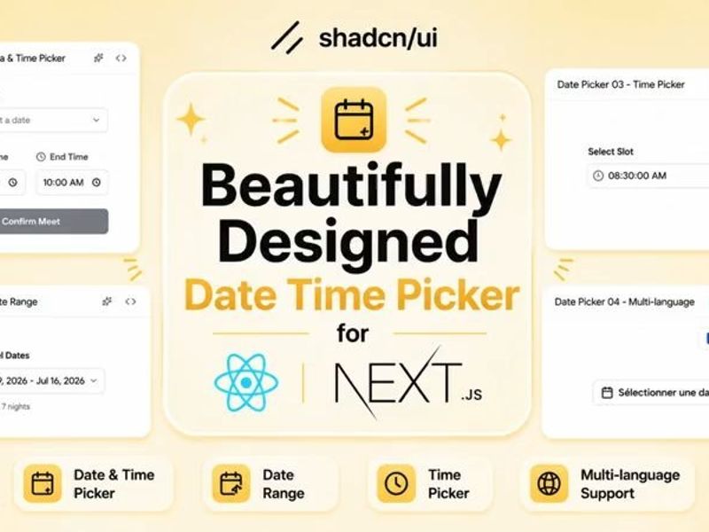 Shadcn Date Time Picker Examples & UI Design