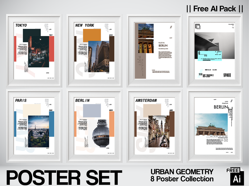 URBAN GEOMETRY - Modern Travel and City Posters