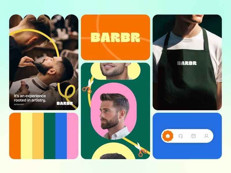 Barbr - Modern Barber & Salon Brand Identity Animation