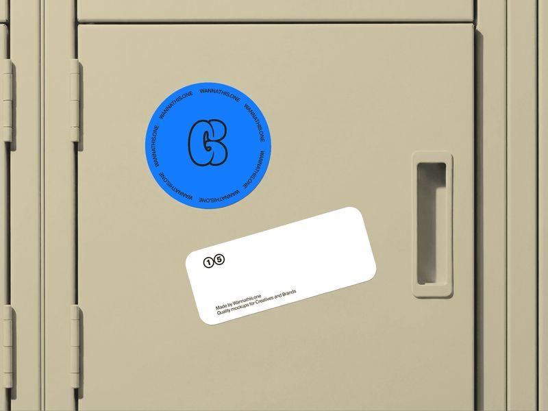 Locker Sticker Mockup