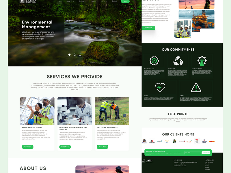 Website Design - Jawura Environmental Services by Chisom Ezeji