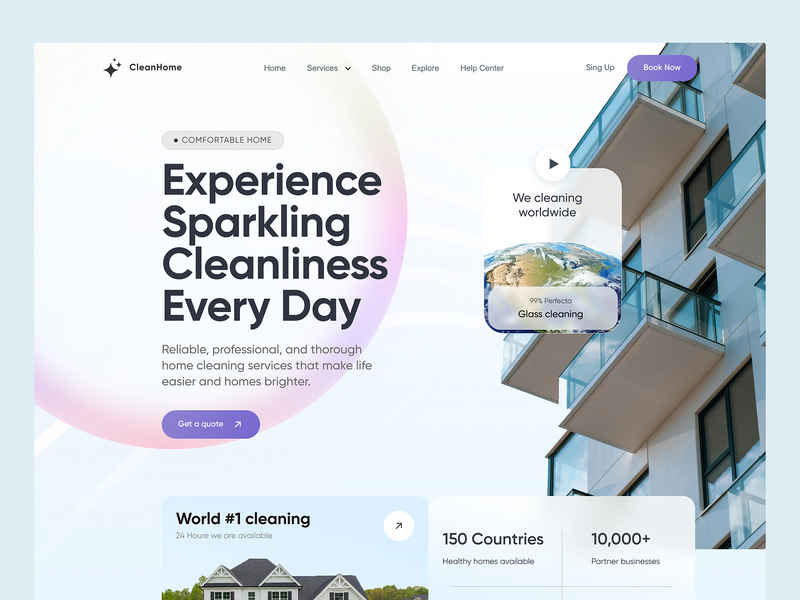 Home Cleaning 🧹  Website Design by Arif Billah