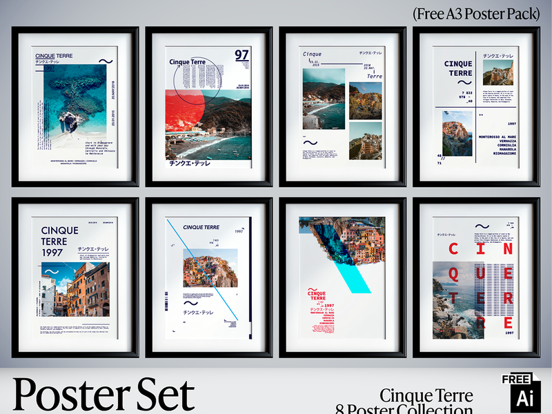 Cinque Terre — 8 Poster Collection