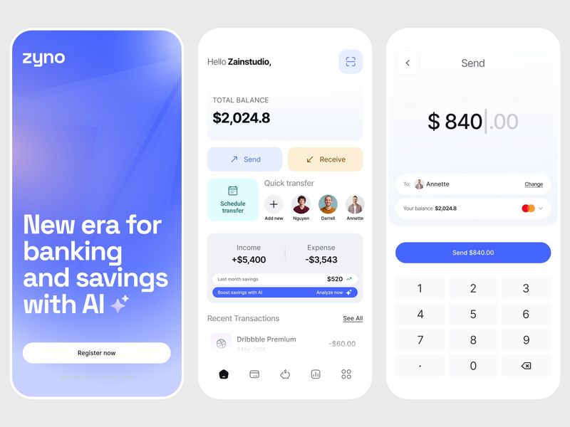 AI-Powered Mobile Banking App UI