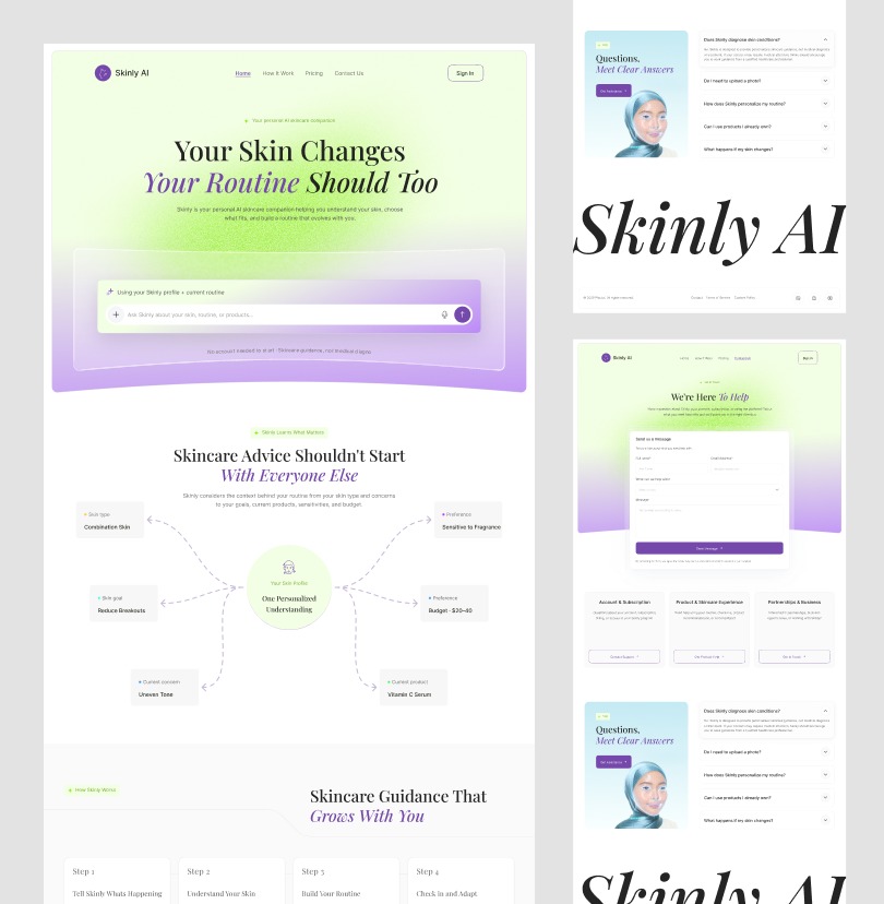 ✨ Skinly AI — Personalized Skincare Experience