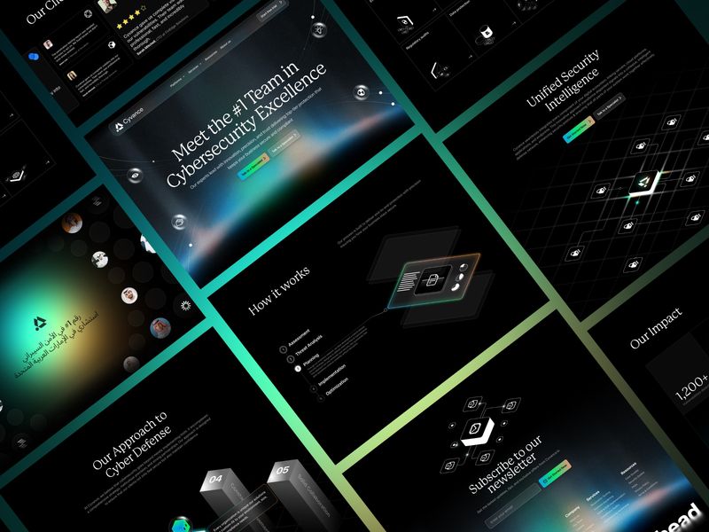 Cyvance – Cybersecurity Landing Page UI UX Design