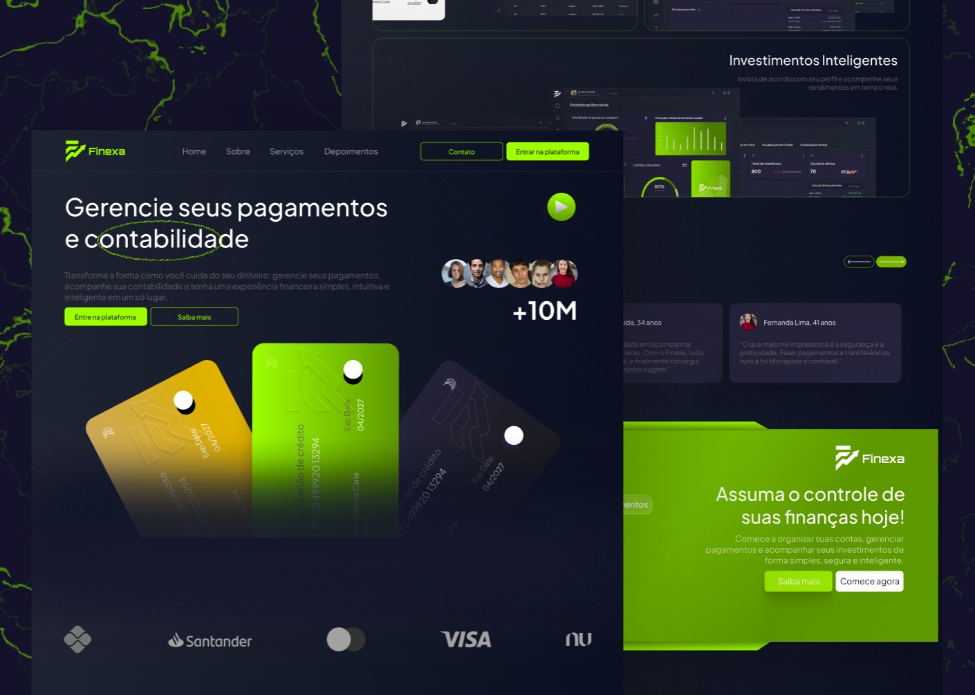 Finexa — Banking Dashboard & Landing Page Image 0