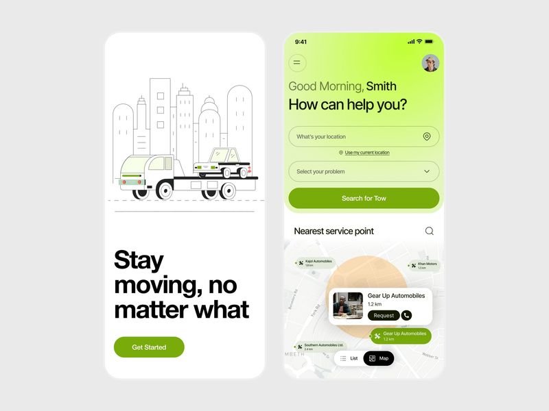 On-Demand Service Mobile App UI Design