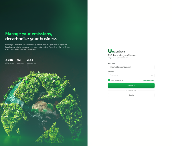 Uncarbon AI ESG Platform — UX Case Study
