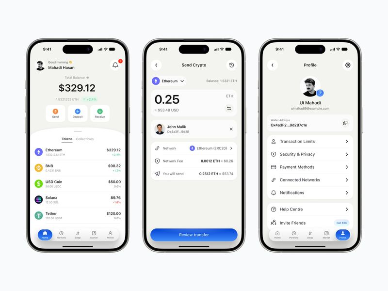 Crypto Wallet & Digital Asset Management App Design