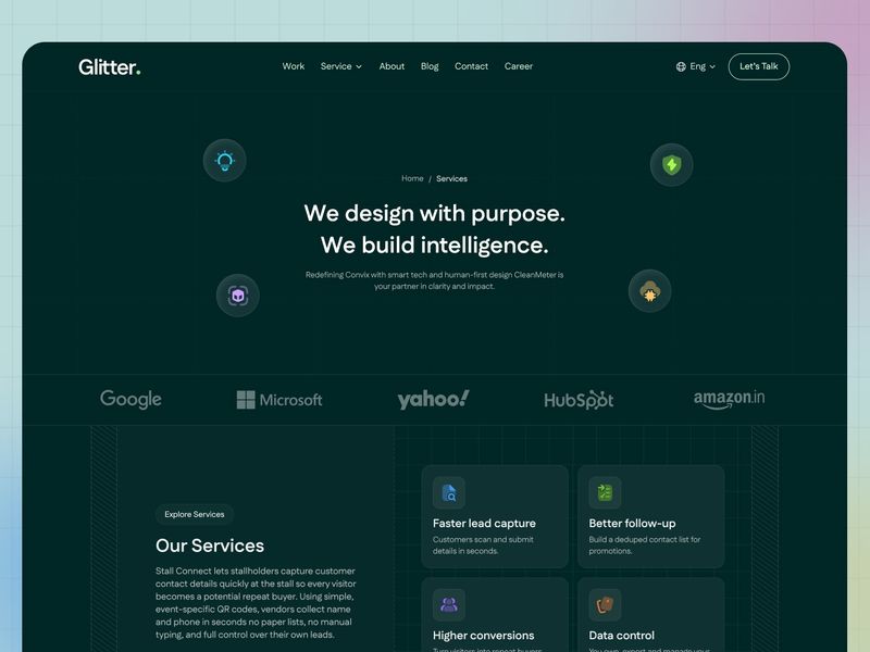 Service Page of Digital Agency Website | Glitter Theme