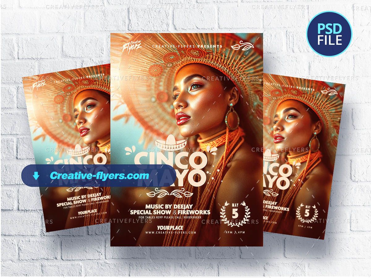Cinco De Mayo Fiesta Flyer Design To Download - Creative Flyers