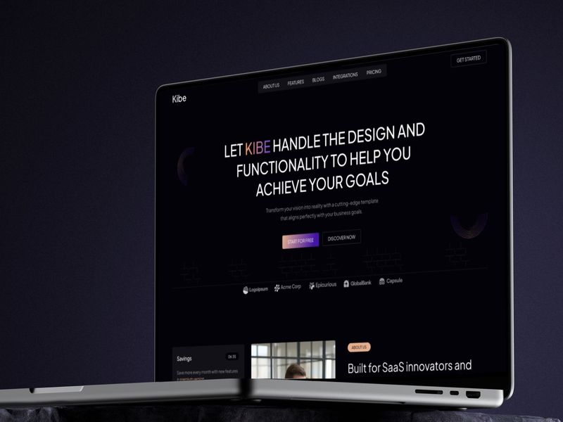 Kibe - Startup Website