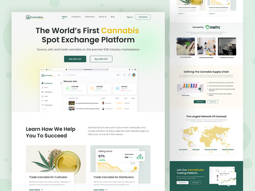 Cannabis Trade Website Design by Sozib Haasan