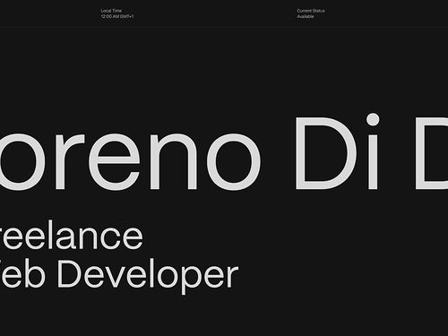 Moreno Di Domenico — Freelance Web Developer