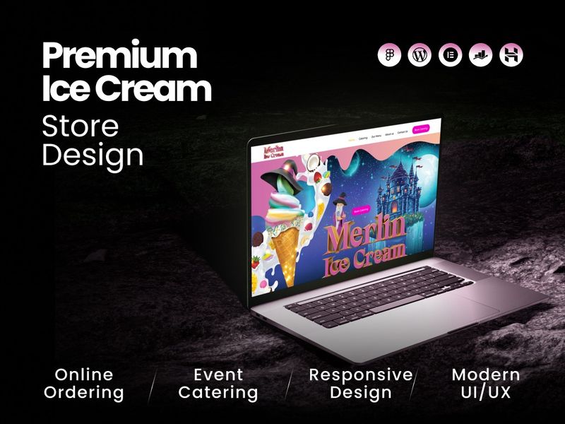 Merlin Ice Cream — Whimsical UI/UX & Web Design