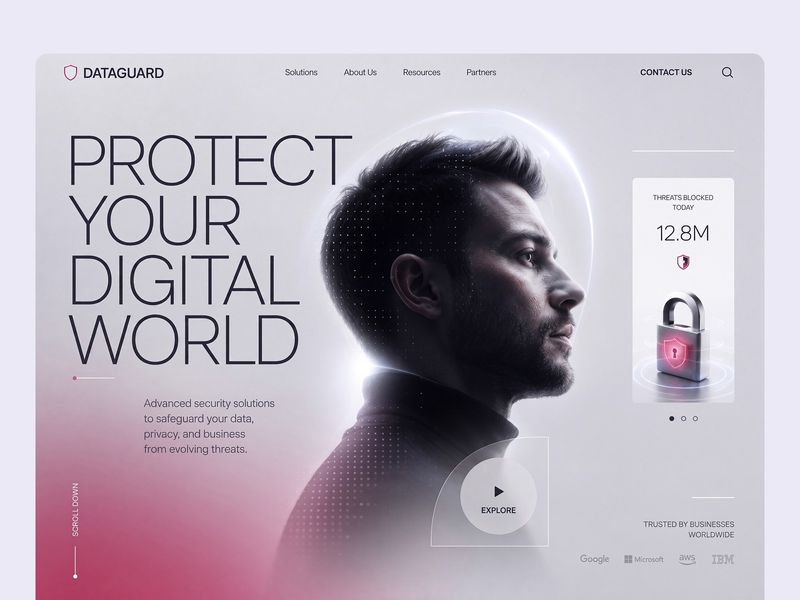 DataGuard - Cybersecurity Landing Page Design