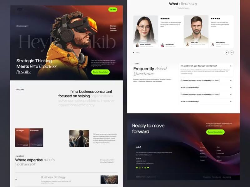Business Consultant Portfolio – UI/UX Design