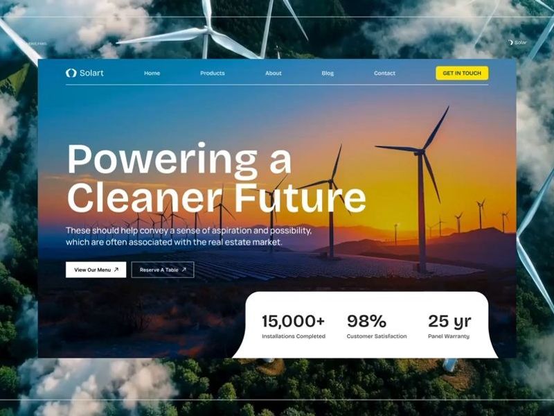 Solart - Solar Renewable Energy Landing Page UI/UX