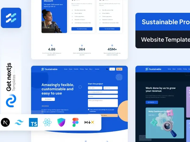 Sustainable Free Next.js Portfolio Template