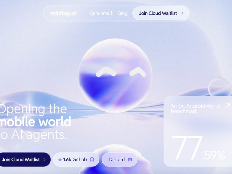 MiniTap AI made on PeachWeb Builder 