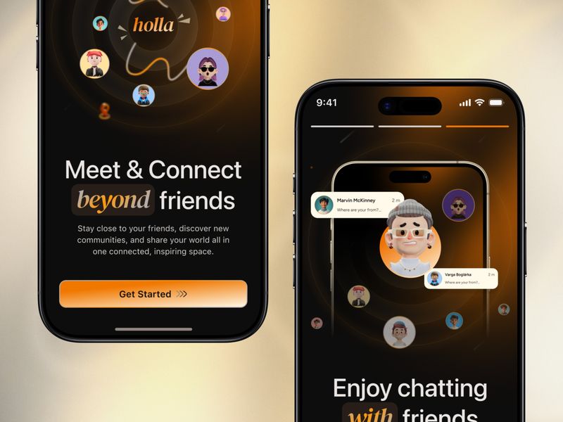 Mobile App Onboarding Design | Social Media App