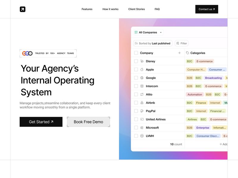 🚀 Agency OS — Modern SaaS Landing Page