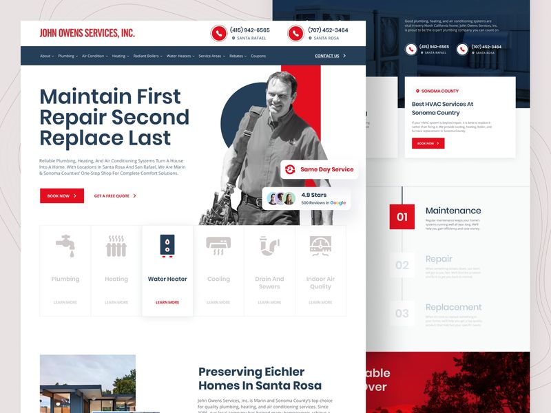 HVAC Company Website Design
