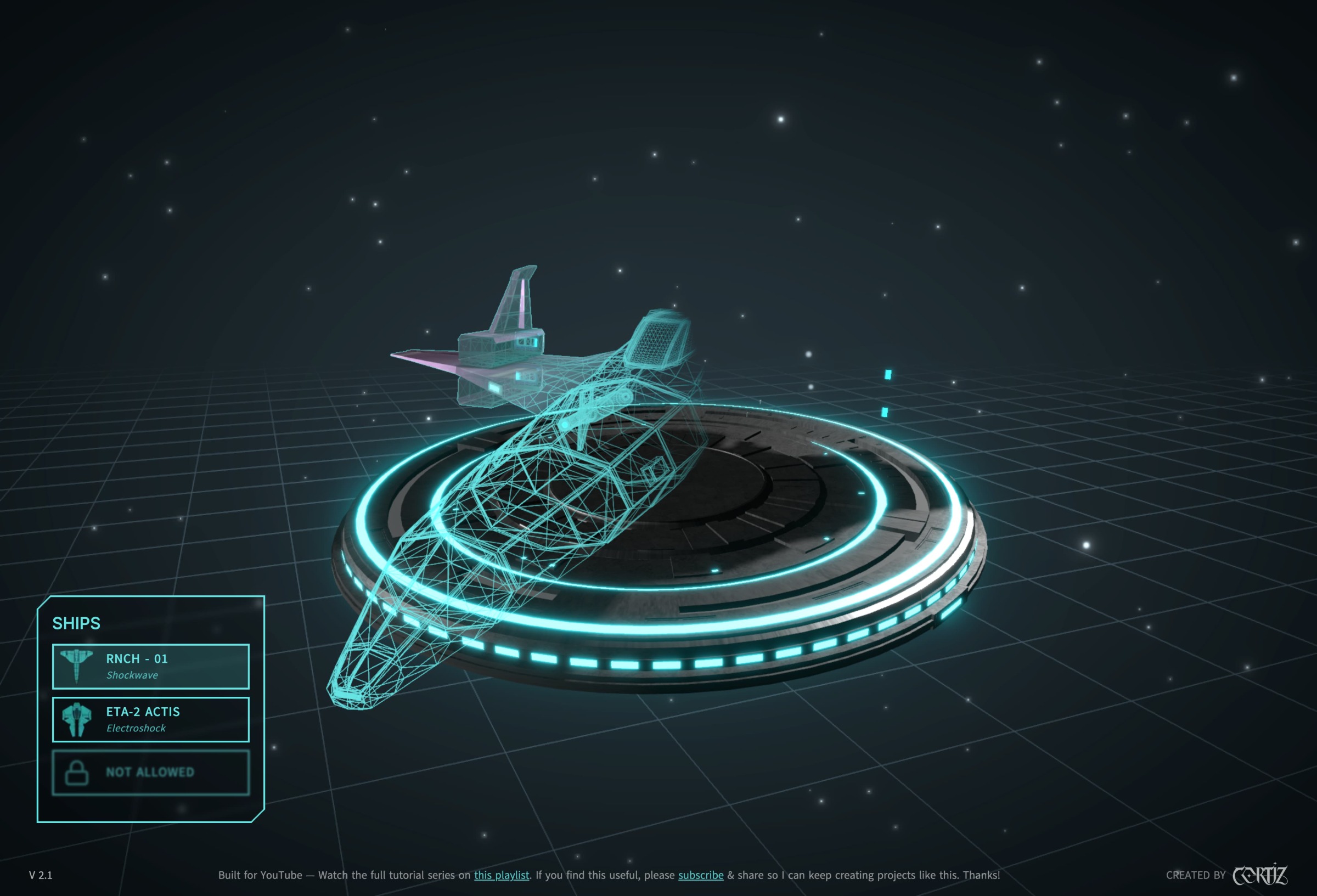 Ship Selection Page | AI → Blender → Three.js Image 3