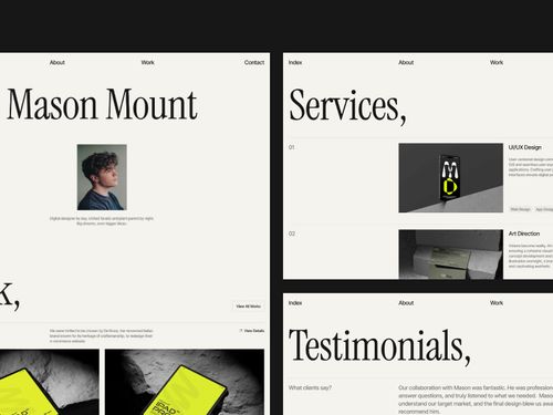 MasonMount - Minimal Portfolio Template