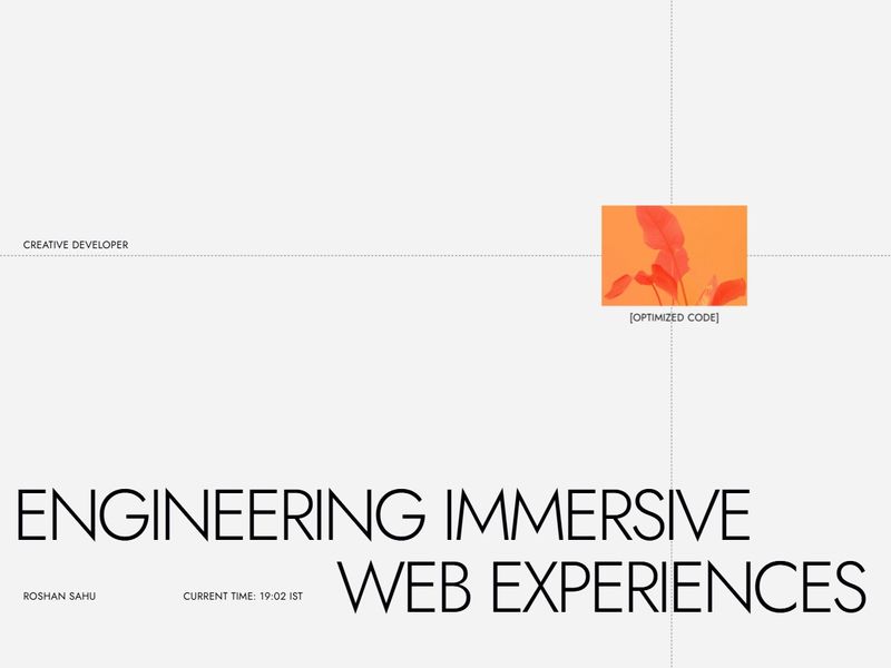 Creative Developer - Roshan Sahu