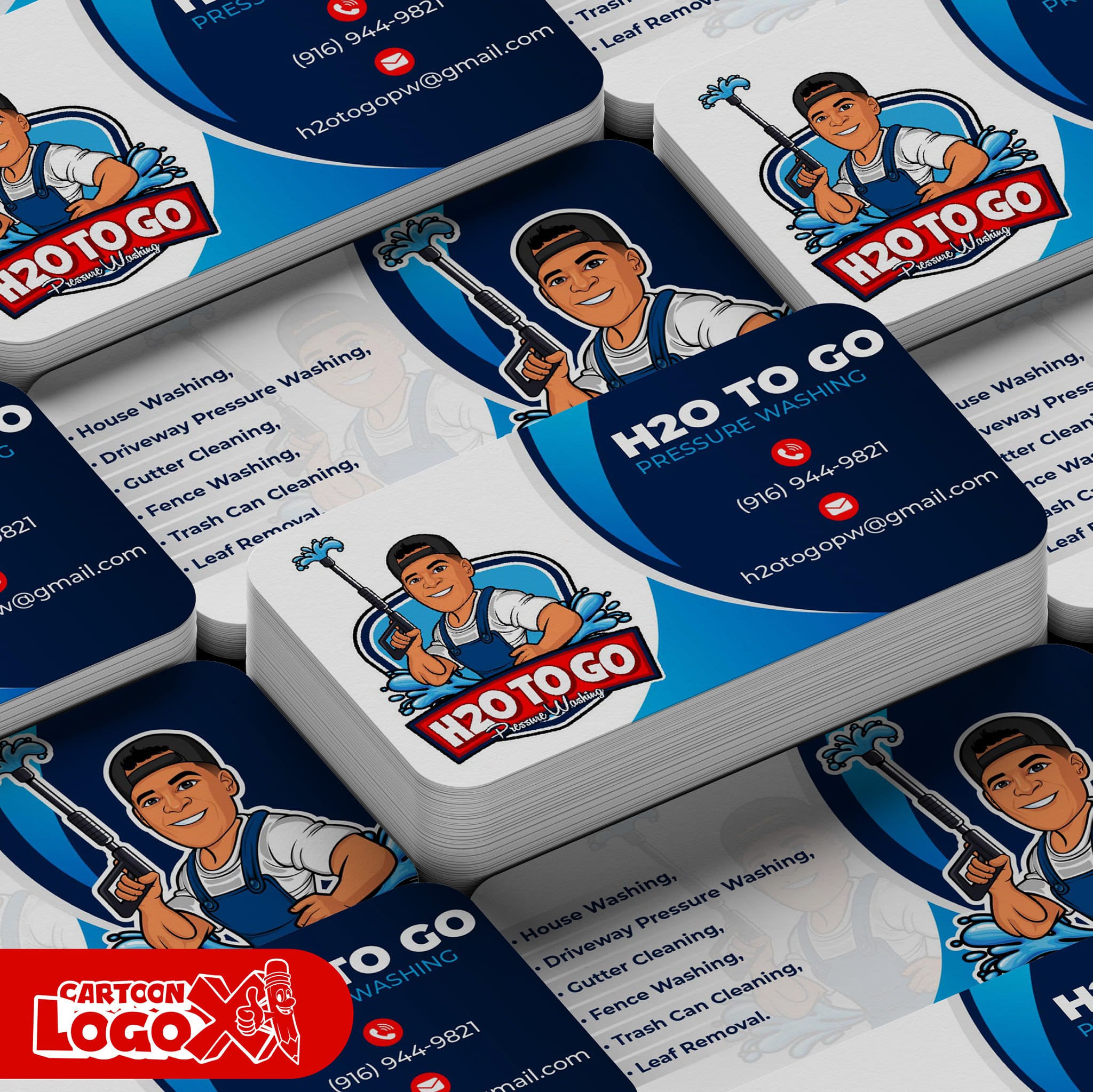 H2O To Go Pressure Washing Business - Logo and Branding Design Image 2