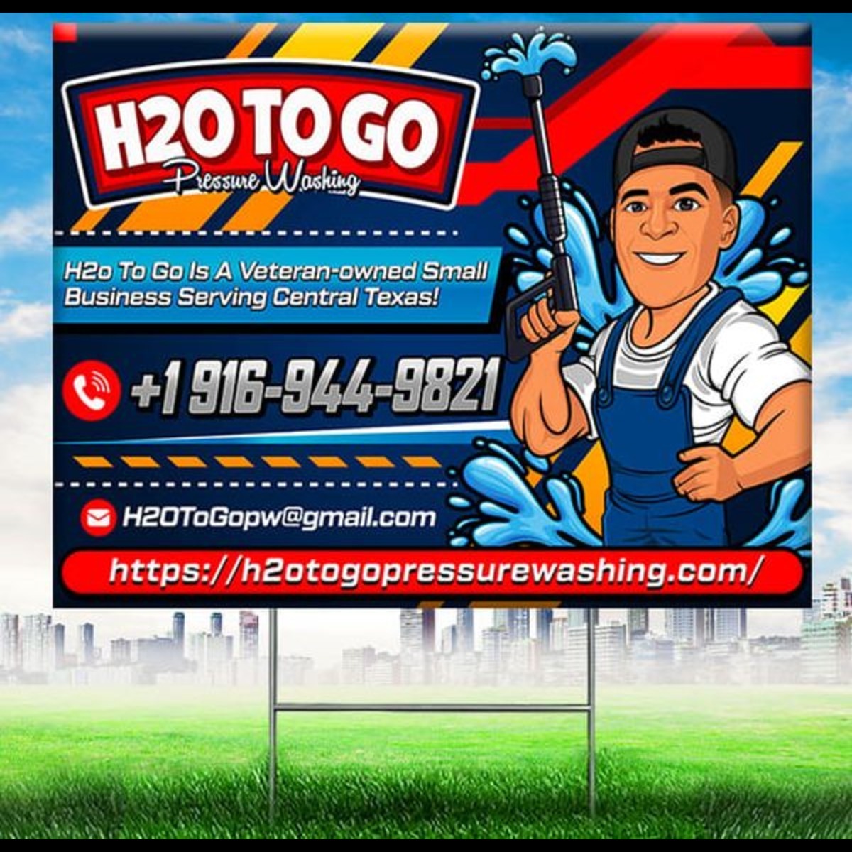H2O To Go Pressure Washing Business - Logo and Branding Design Image 4