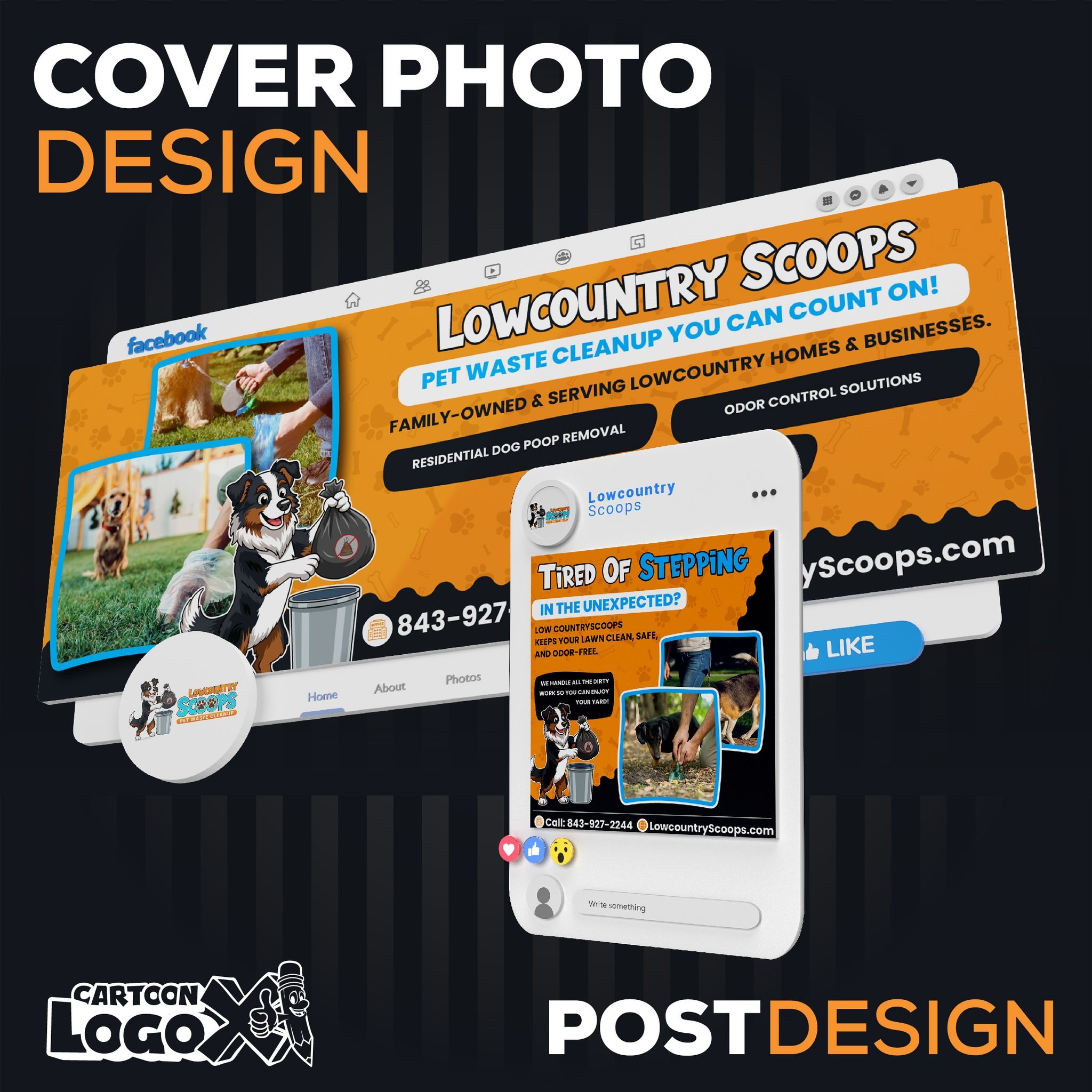 Dog Mascot Logo & Brand Identity Design - Pet Waste Removal Business Image 0