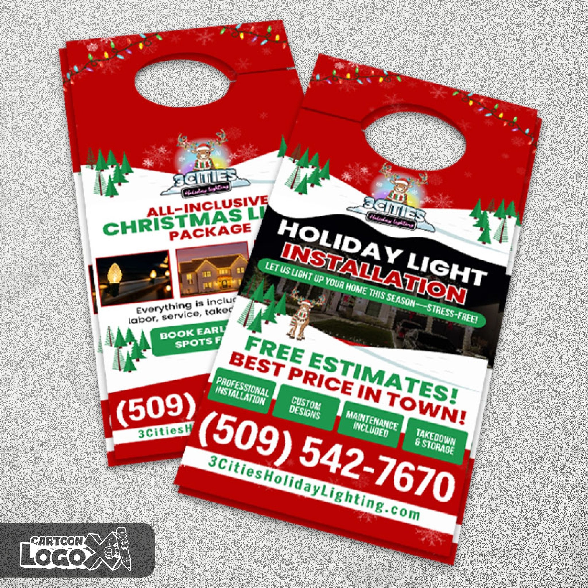 Cartoon Mascot Logo Design and Branding Kit for Holiday Lighting Business Image 4