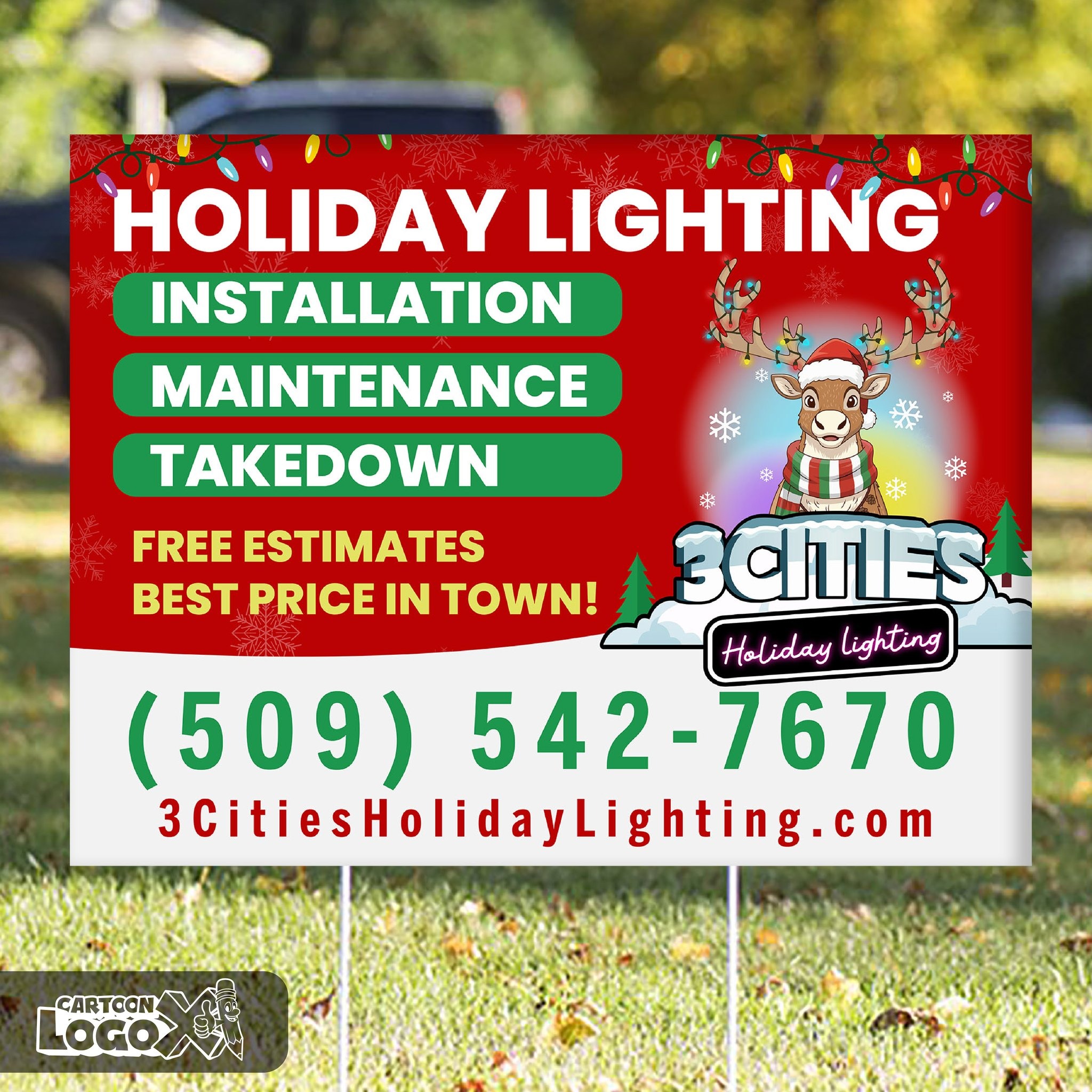 Cartoon Mascot Logo Design and Branding Kit for Holiday Lighting Business Image 6