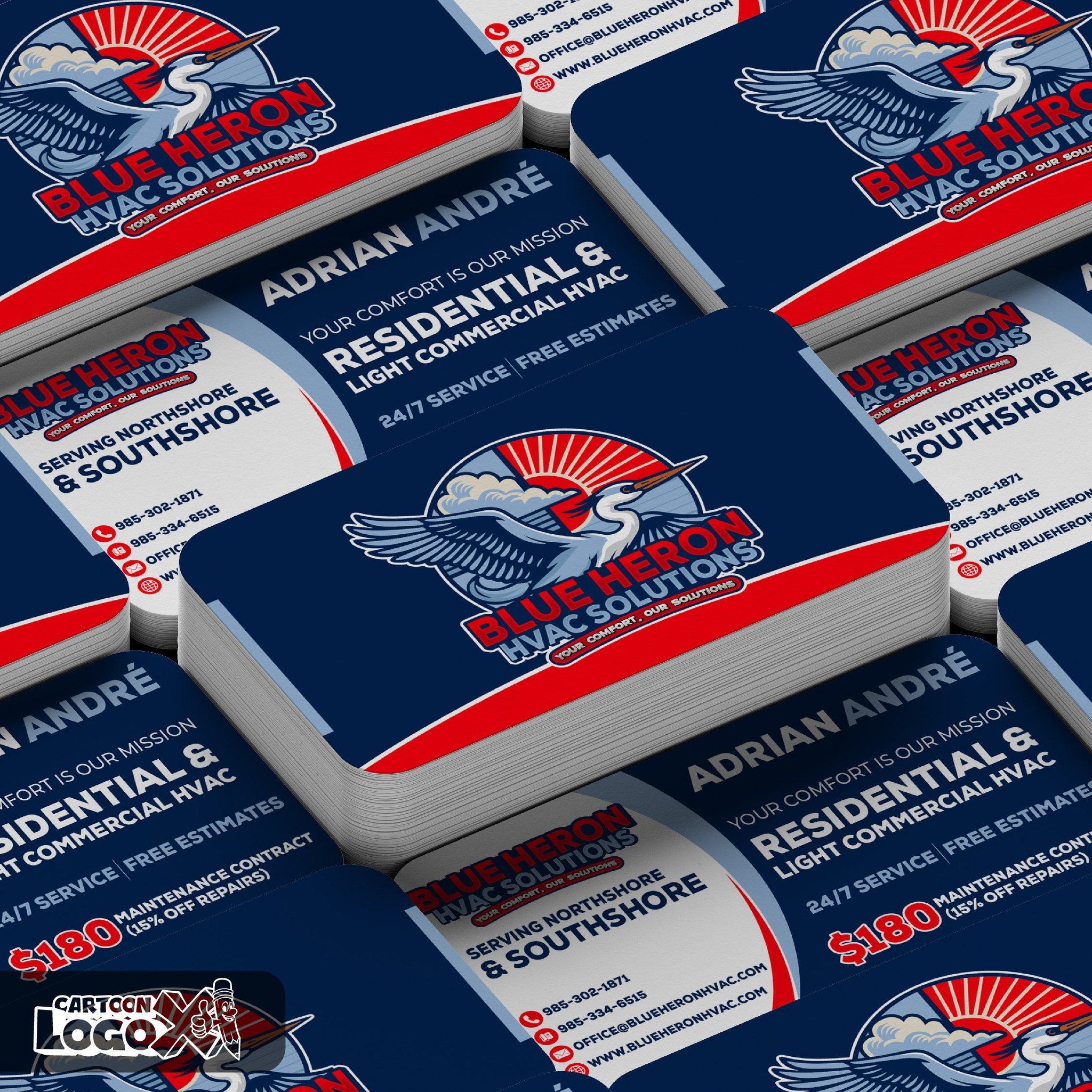 Cartoon Mascot Logo Design and Branding Kit for HVAC Solutions Business Image 2