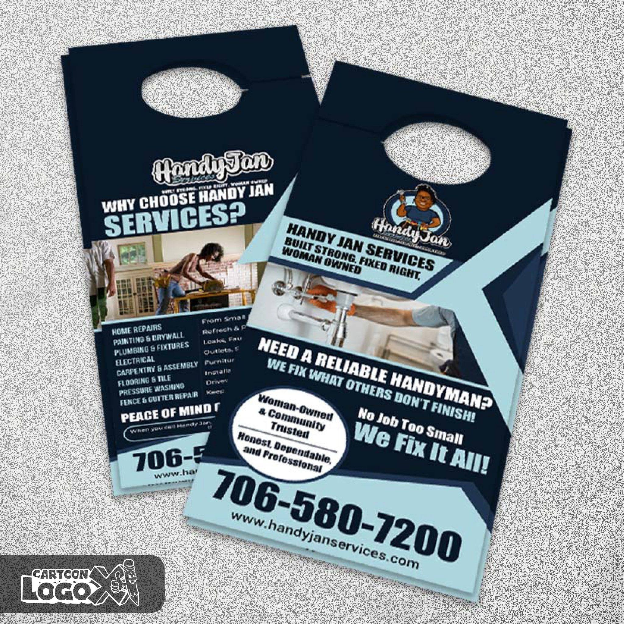 Cartoon Portrait Logo Design and Branding Kit for Handyman Business Image 3