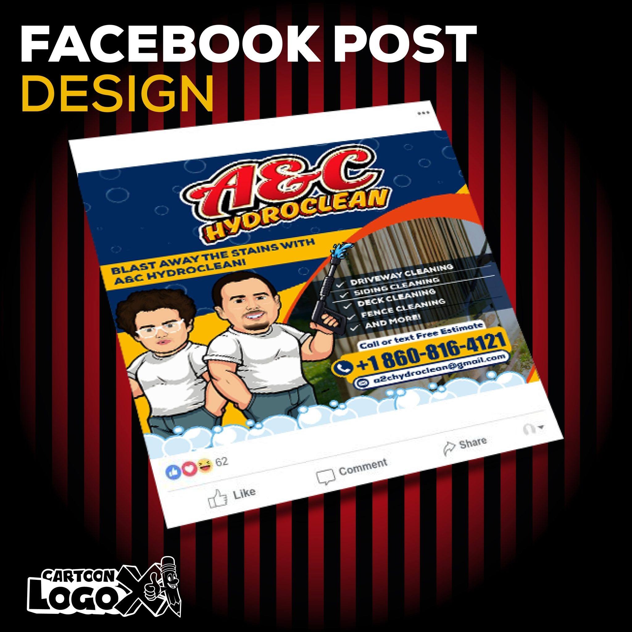 Cartoon Portrait Logo Design and Branding Kit for Pressure Washing Business Image 1