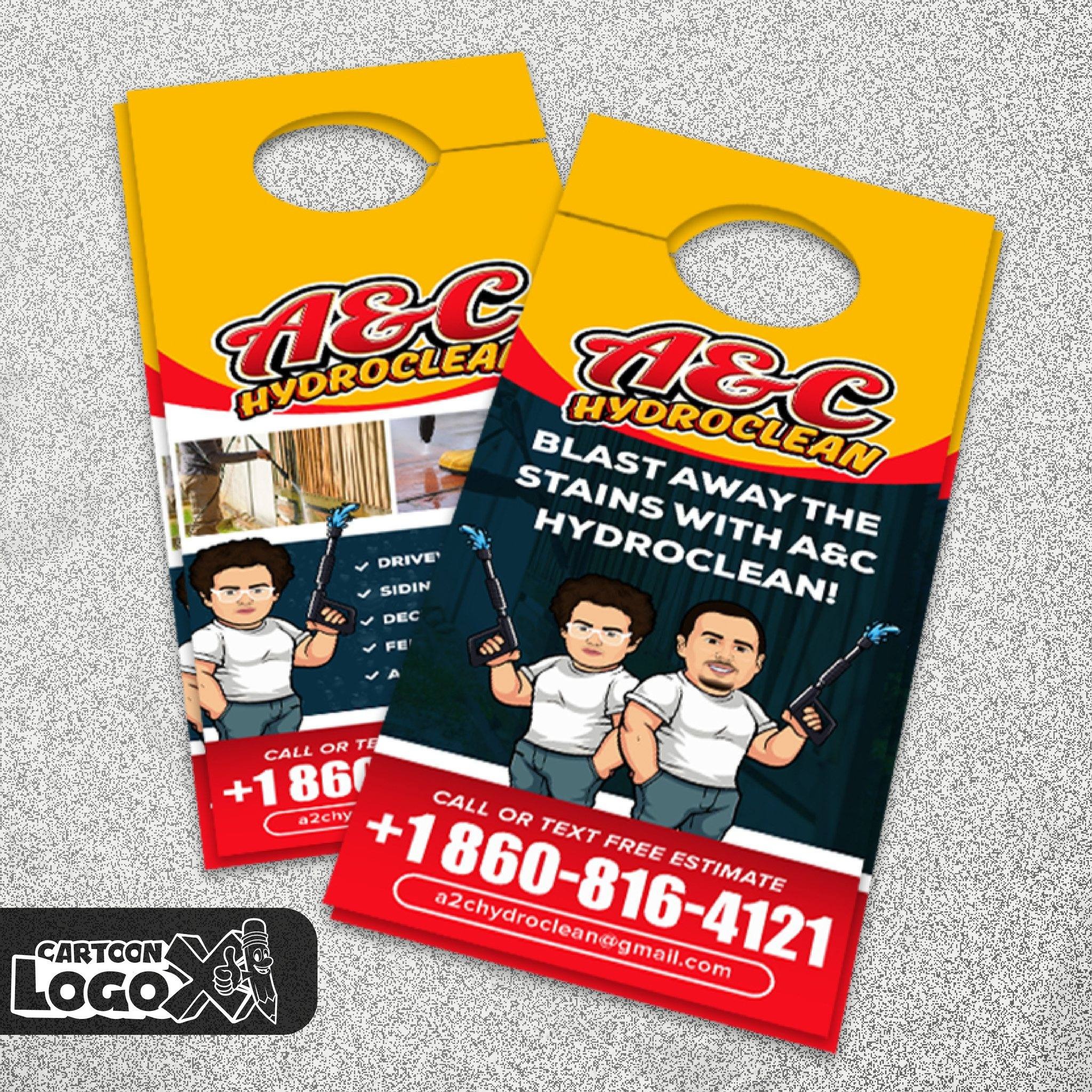 Cartoon Portrait Logo Design and Branding Kit for Pressure Washing Business Image 3