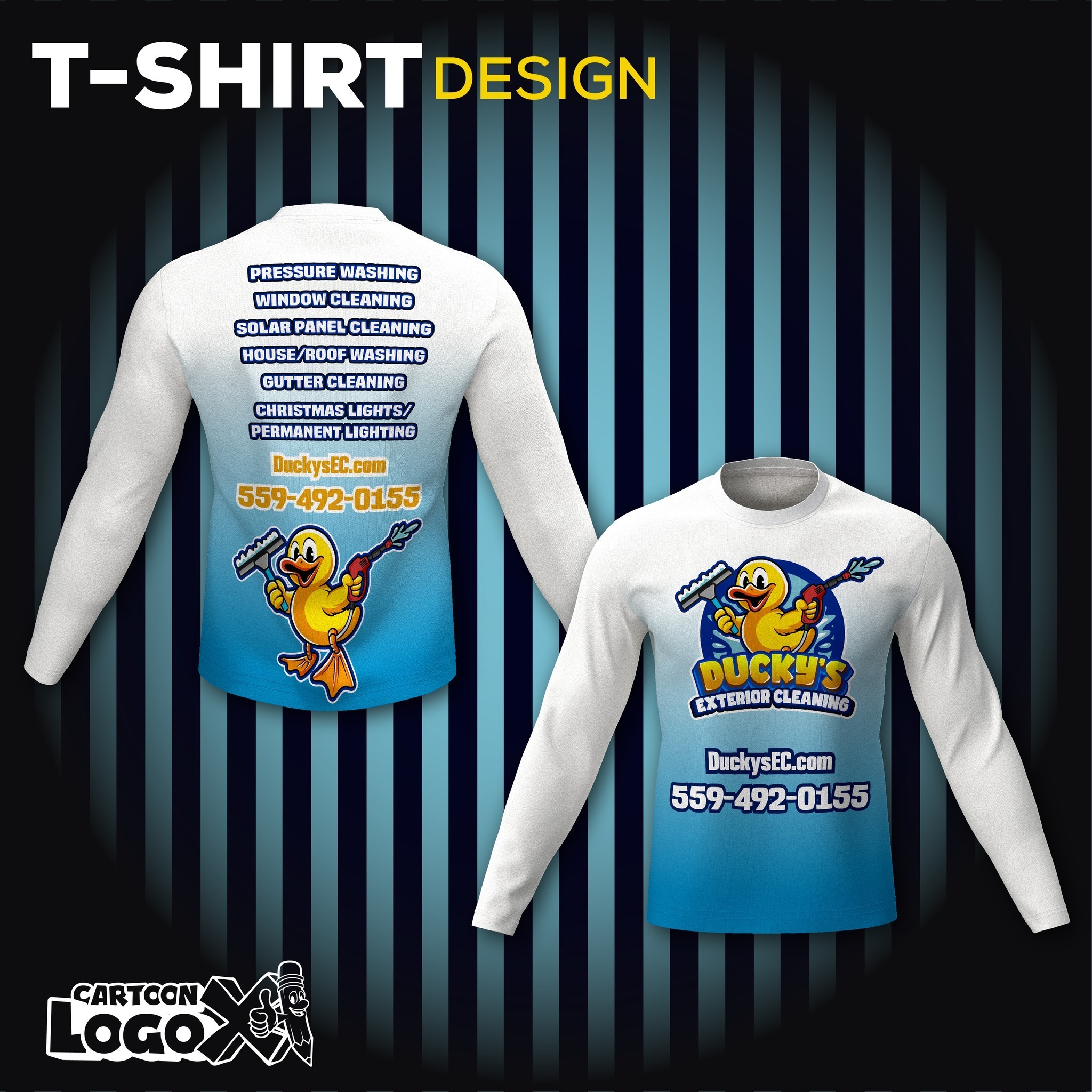 Cartoon Mascot Logo Design & Branding Kit for Pressure Washing Business Image 2