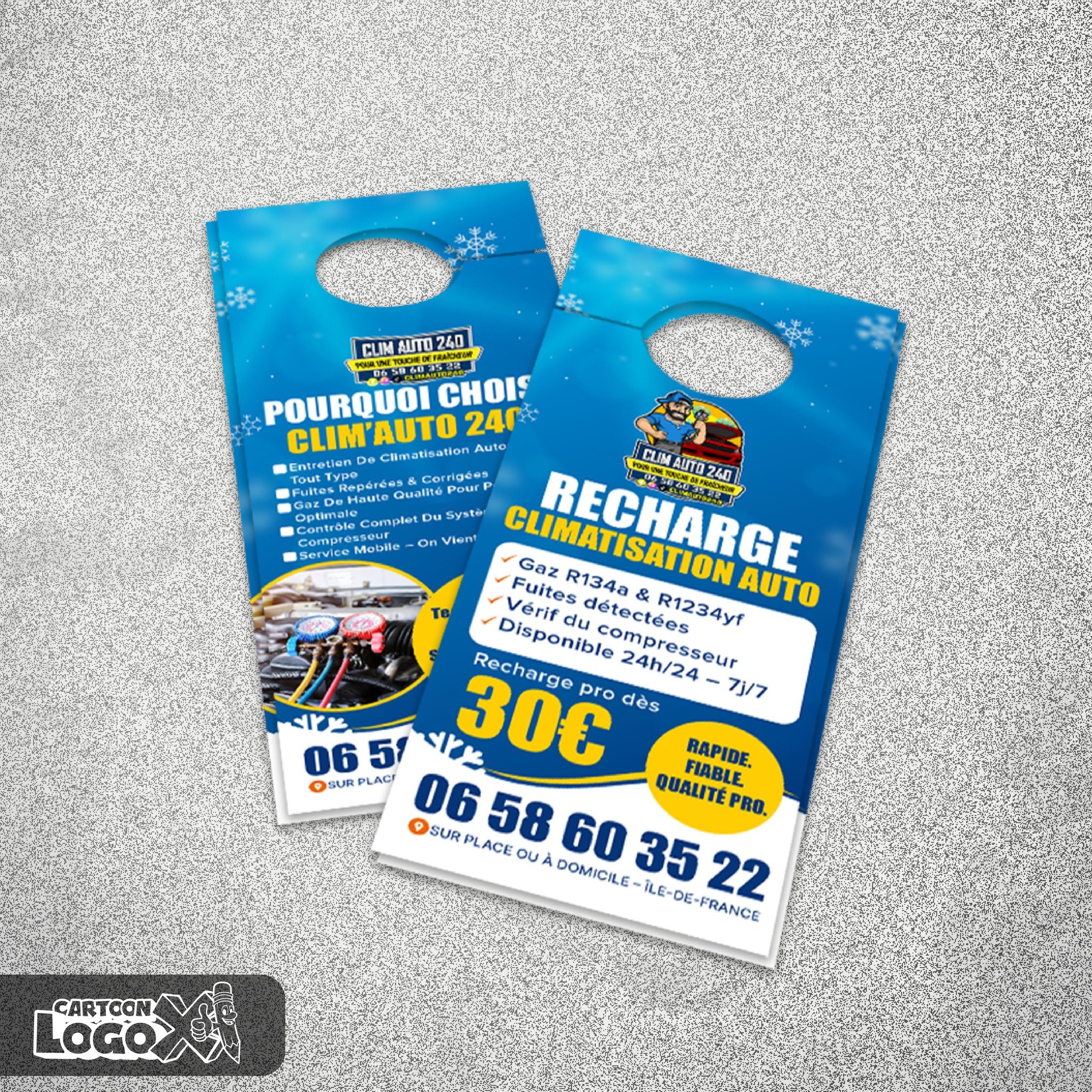 Portrait Logo Design and Branding Kit for Car Air Conditioning Service Business Image 3