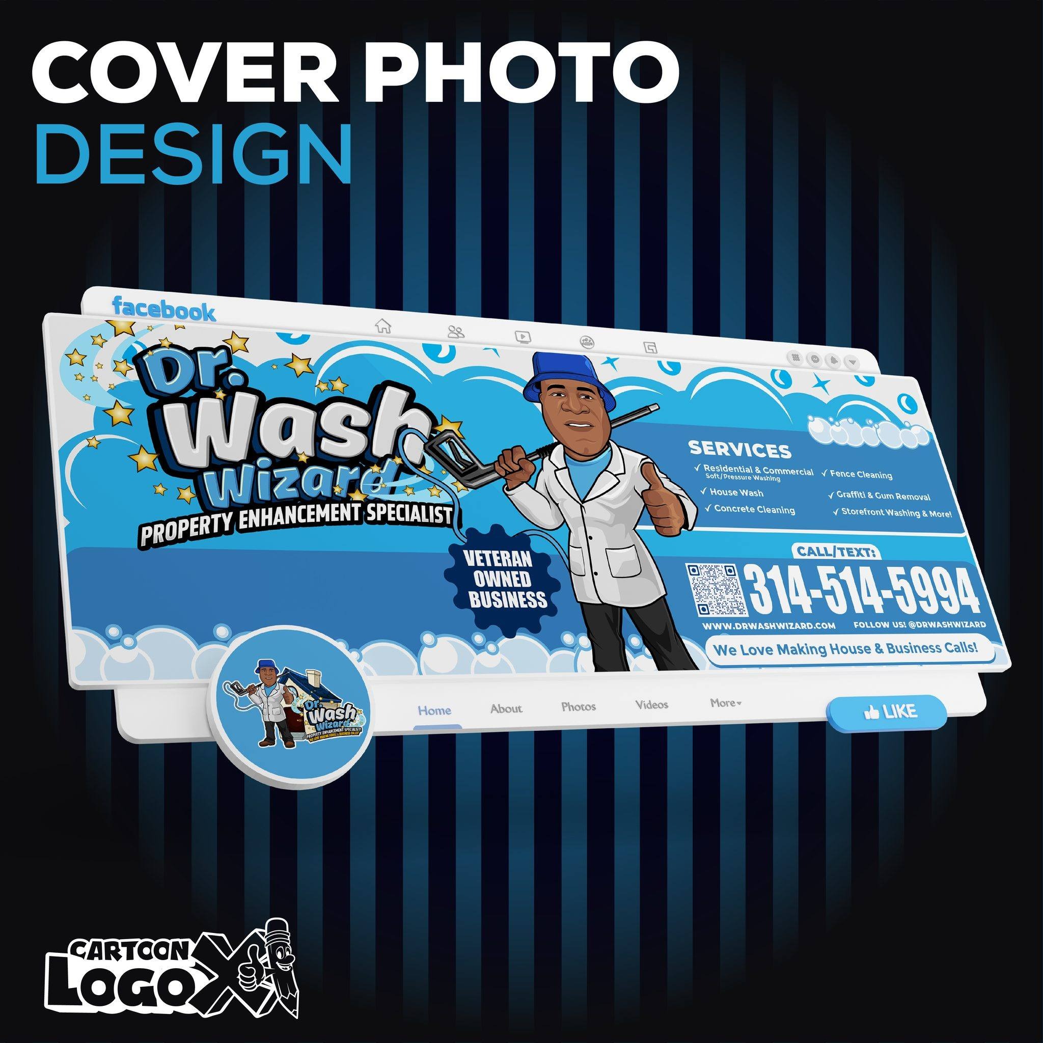 Portrait Logo Design and Branding Kit for Pressure Washing Business Image 0