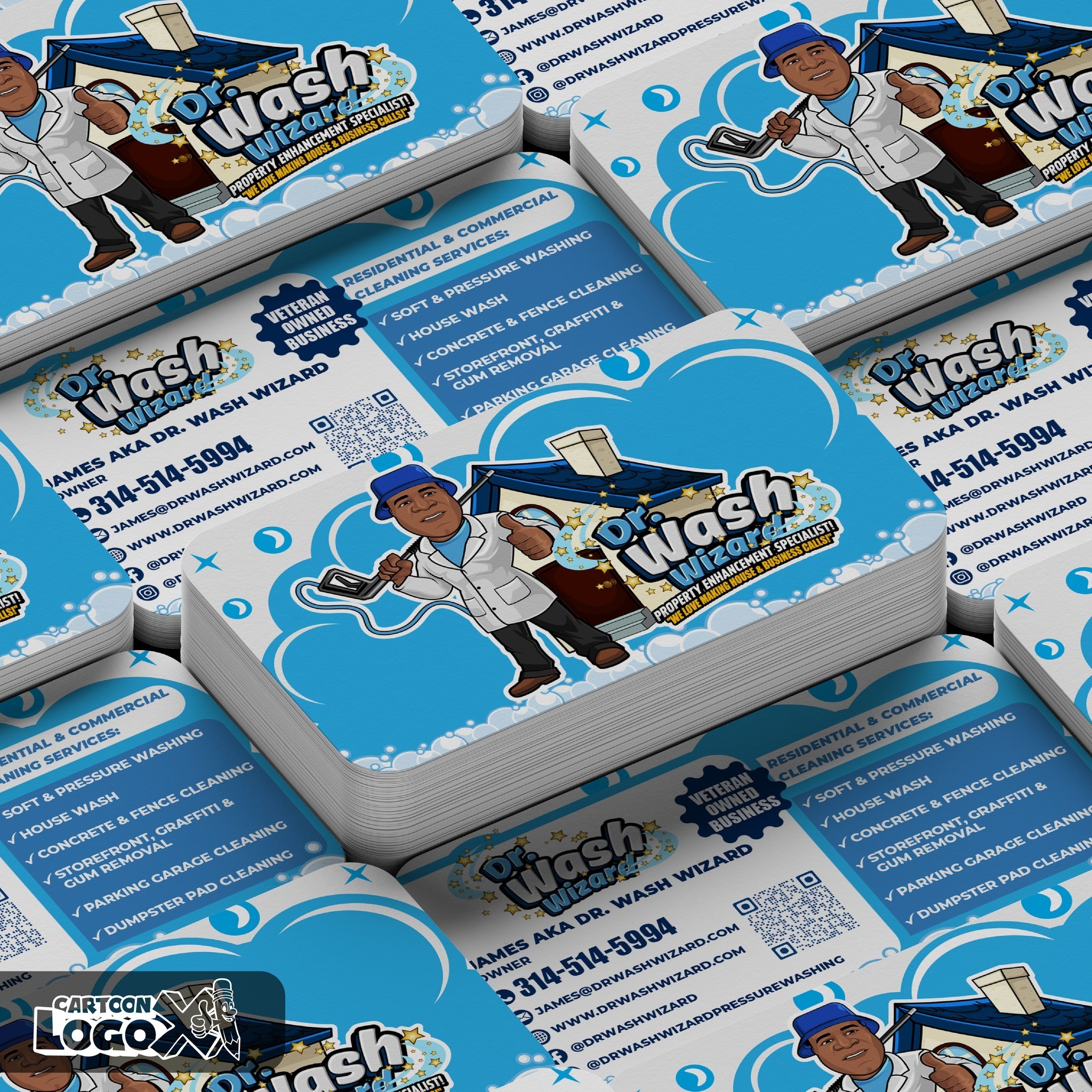 Portrait Logo Design and Branding Kit for Pressure Washing Business Image 2